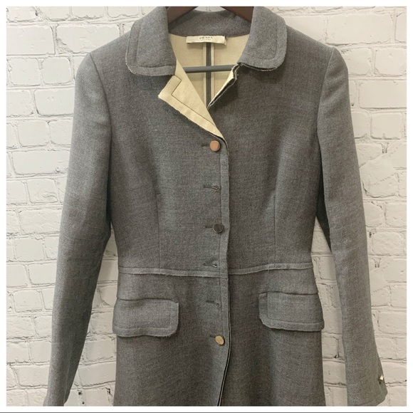 PRADA Virgin Wool Trench Coat - Picture 6 of 16